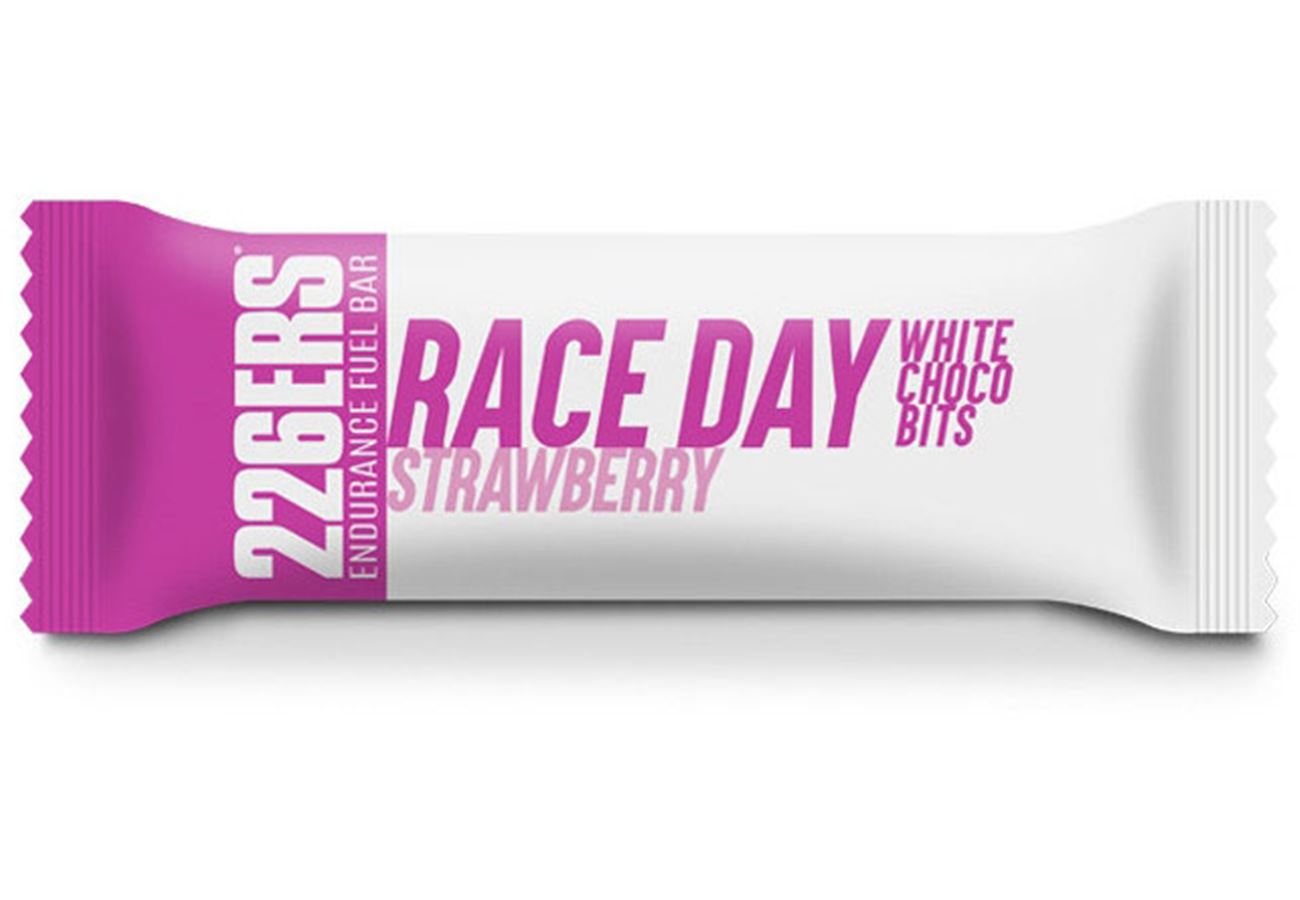 RACE DAY CHOCO BITS - CHOCOLATE BLANCO Y FRESA